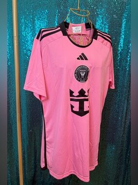 adidas Pink and Black Inter Miami Soccer Jersey